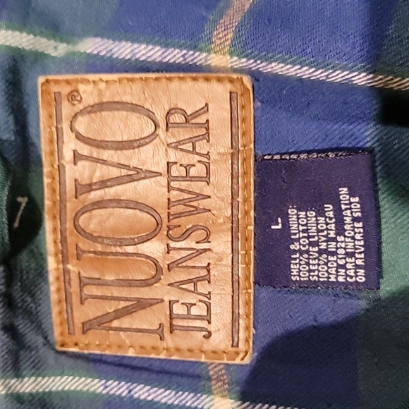 Vintage Nuovo Jeanswear Attached Hoodie Flannel lined Jacket - Picture 3 of 7